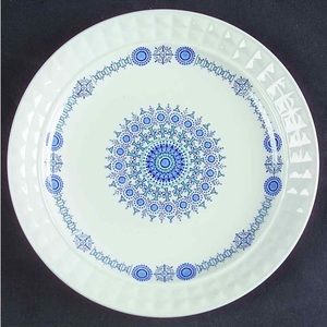 6 Pontesa Granada Ironstone Blue + White Bread + Butter Plates • Made in Spain •